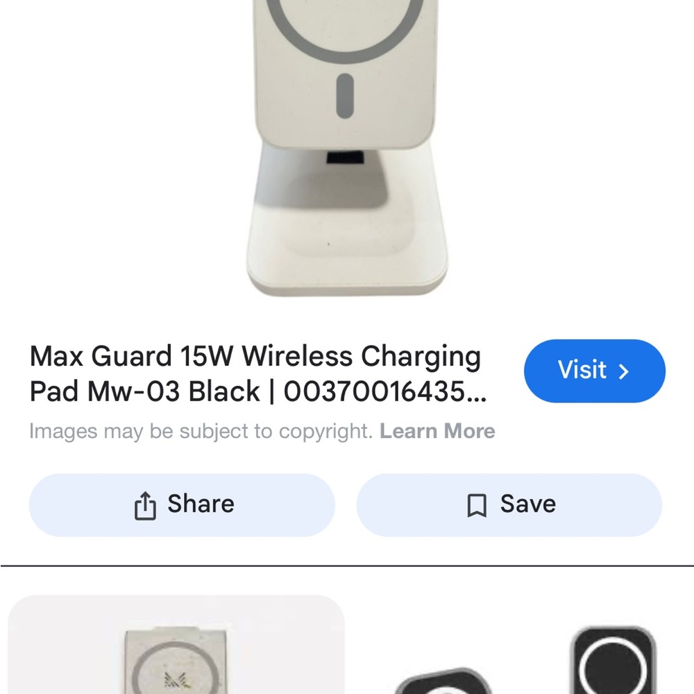 Max Guard 15W Wireless Charging Pad with Stand